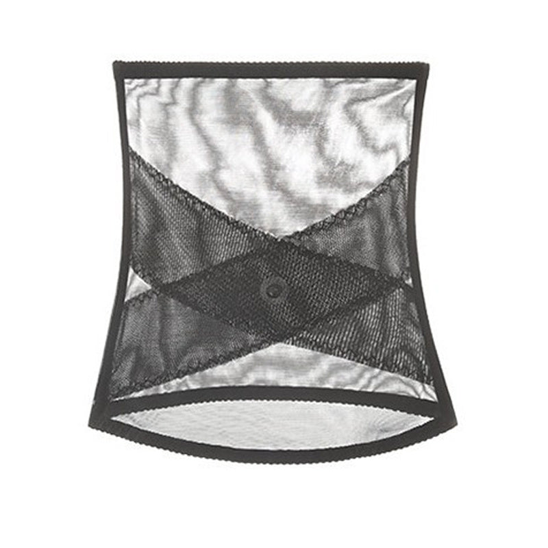 "Elegant Dam Mesh Crossover Maggördel i stilren design, erbjuder komfort och form, med antirullande och komprimerande nätmate