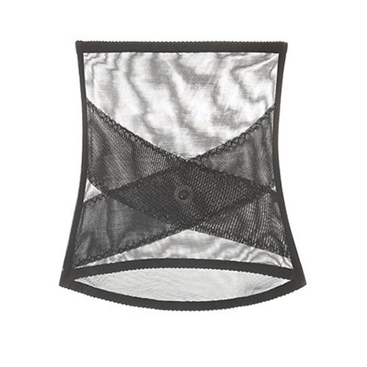 "Elegant Dam Mesh Crossover Maggördel i stilren design, erbjuder komfort och form, med antirullande och komprimerande nätmate