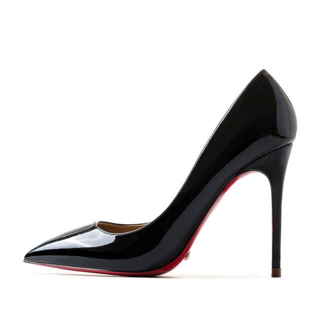 Kvinnors eleganta klackskor: dam pumps med smal hög klack & spetsig front.