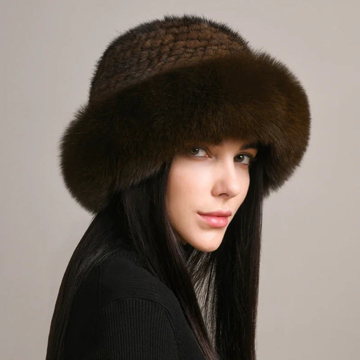 Lyxig dammössa, premiumkvalitet. Elegant & varm huvudbonad för kvinnor, en stilfull accessoar mot kyla.