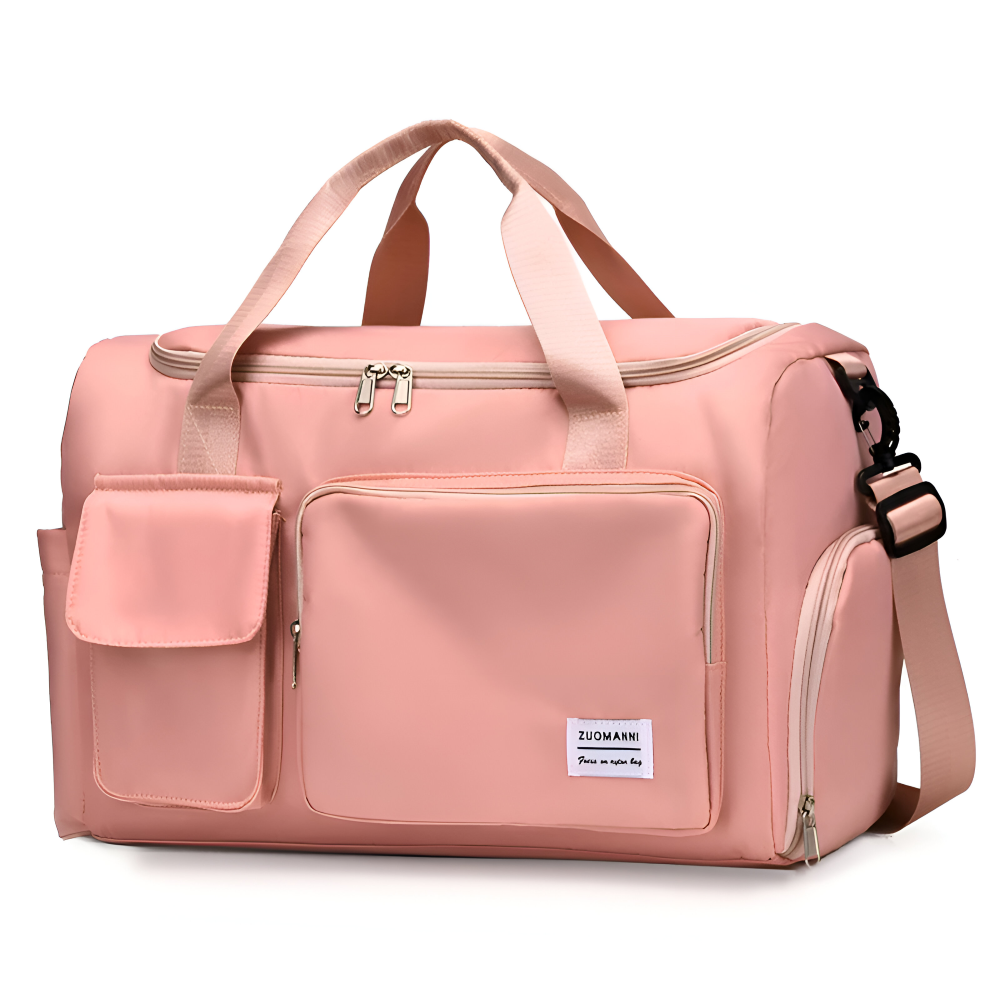 Fällbar dufflebag för dam, smart weekendväska som enkelt blir platt för förvaring.