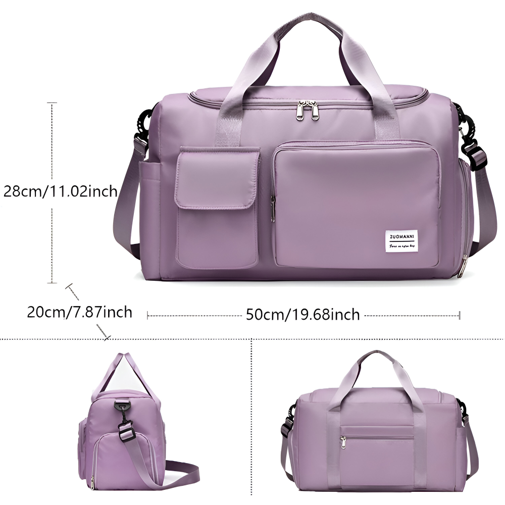 Dam resebag med handtag & axelrem, mångsidig dufflebag för bekväma sport- & weekendresor.