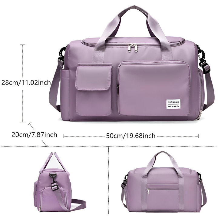 Dam resebag med handtag & axelrem, mångsidig dufflebag för bekväma sport- & weekendresor.