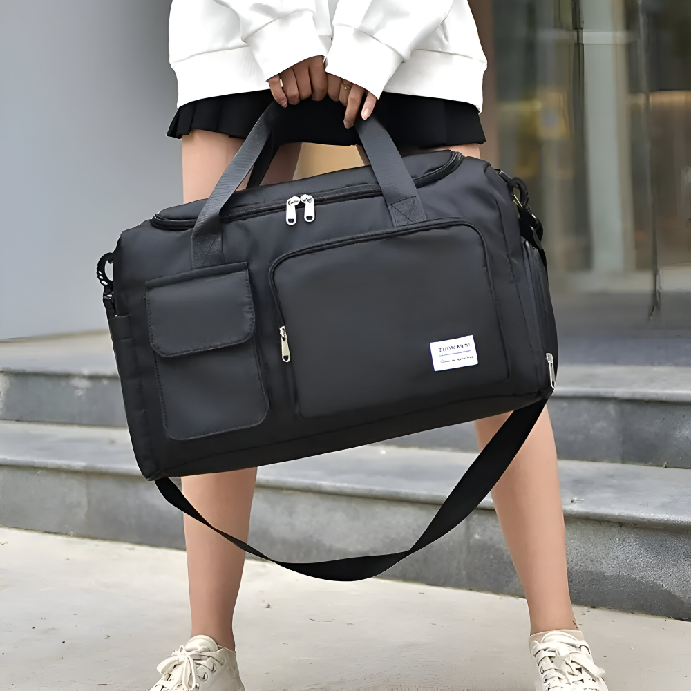 Elegant weekendväska för dam, robust dufflebag för resor, sport & som organiserad handbagage.