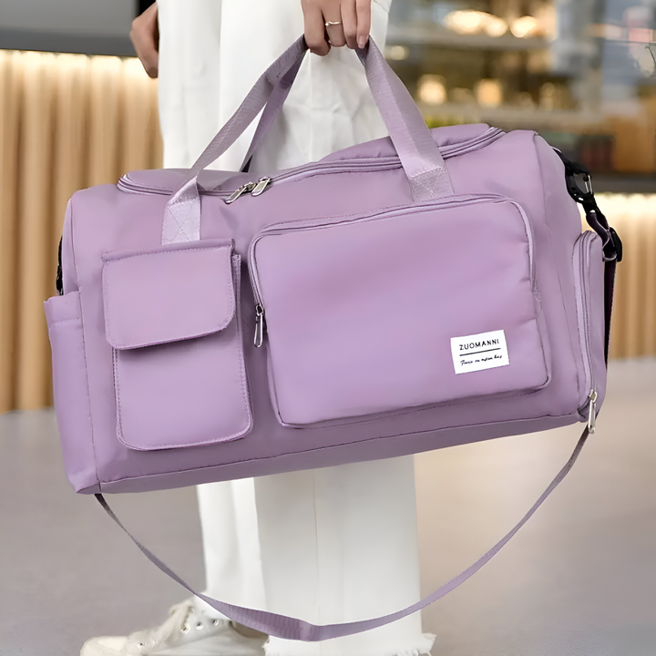Fällbar dam resväska, en smart dufflebag som är lätt att packa ner & förvara hemma.