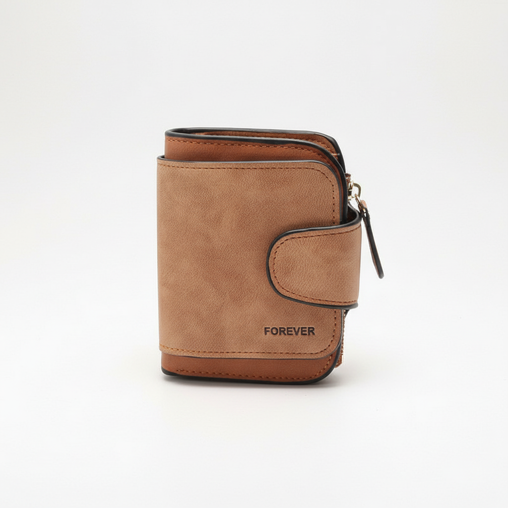 Stilren damplånbok i PU-läder, en elegant och praktisk accessoar för dammode.