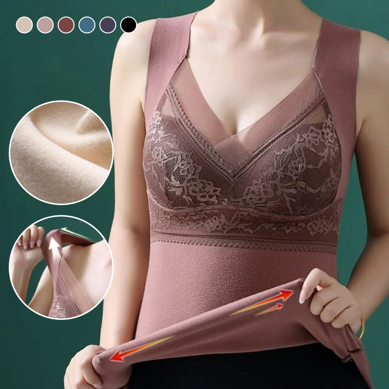 "Elegant damtermounderställ med inbyggd BH, scoop-neck design, andningsbar polyester, svart färg för komfort och stil."