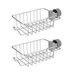 2 × Silver med handdukshängare