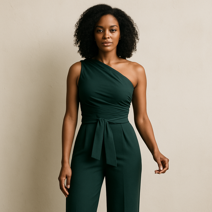Elegant enaxlad damjumpsuit Phoebe, perfekt för festliga tillfällen och bekväm stil.