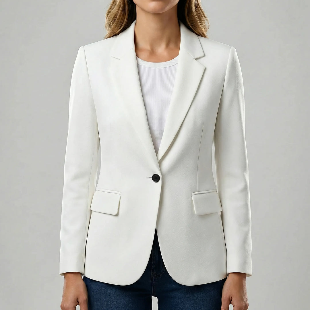 Mångsidig figursydd dam blazer, perfekt för både formella event och en stilsäker vardagslook.