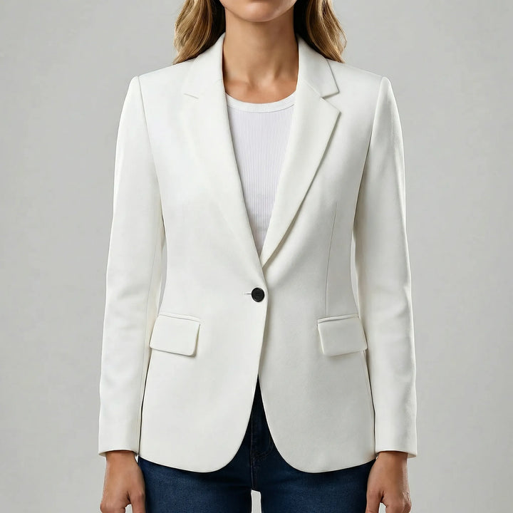 Mångsidig figursydd dam blazer, perfekt för både formella event och en stilsäker vardagslook.