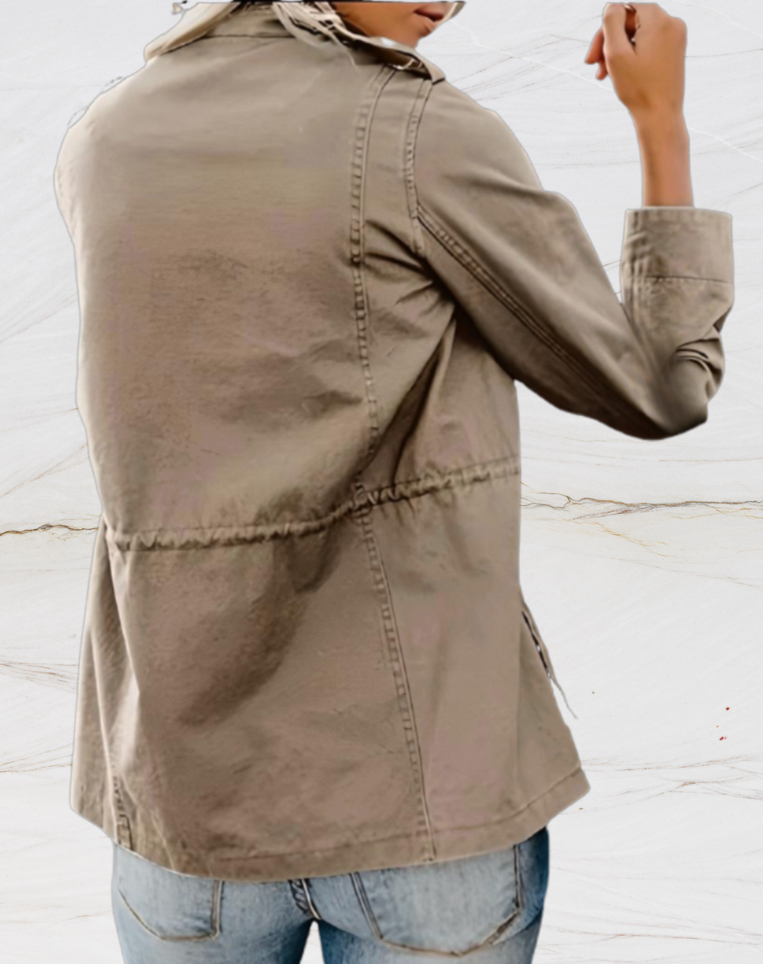 Praktisk & stilfull dam vårjacka, perfekt ytterplagg för utomhusbruk. Modern designad kvinnors trenchcoat.