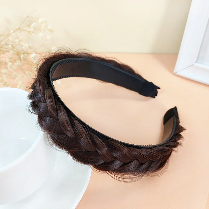 "Elegant flätat diadem för damer i syntetiska fibrer, non-slip design, med naturtrogen flätning, kvinnor accessoarer."