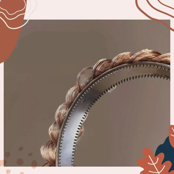 "Elegant flätat diadem för damer i syntetiska fibrer, non-slip design, med naturtrogen flätning, kvinnor accessoarer."