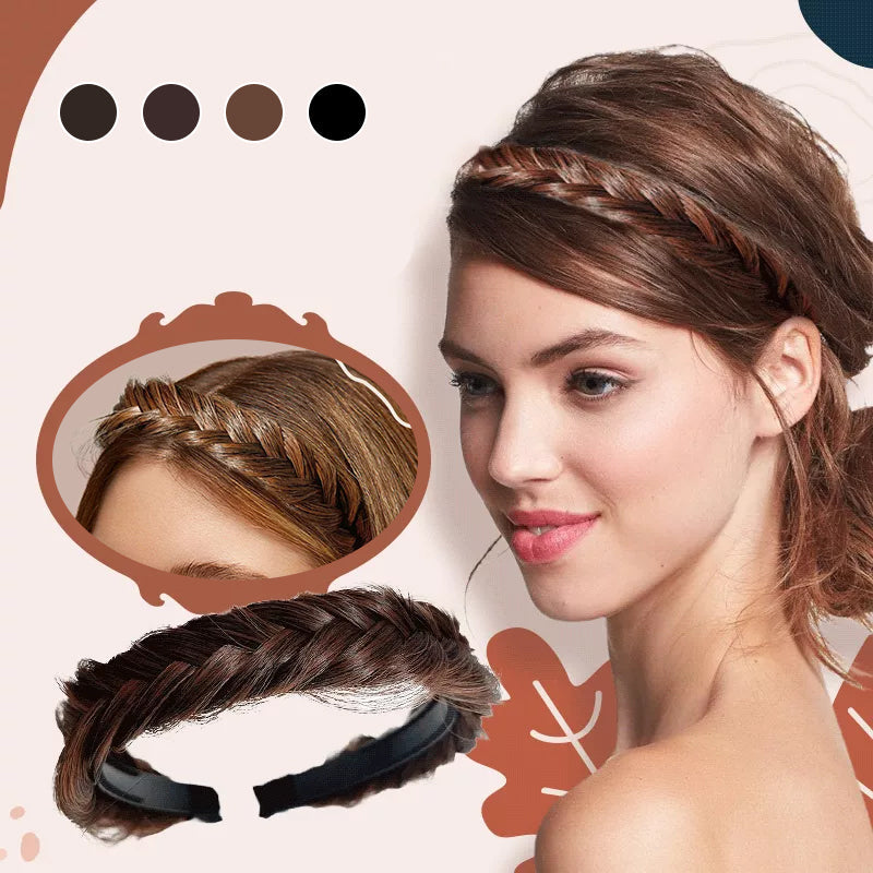 "Elegant flätat diadem för damer i syntetiska fibrer, non-slip design, med naturtrogen flätning, kvinnor accessoarer."
