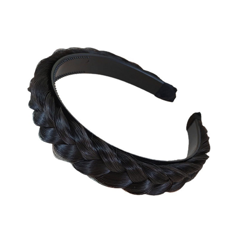 "Elegant flätat diadem för damer i syntetiska fibrer, non-slip design, med naturtrogen flätning, kvinnor accessoarer."