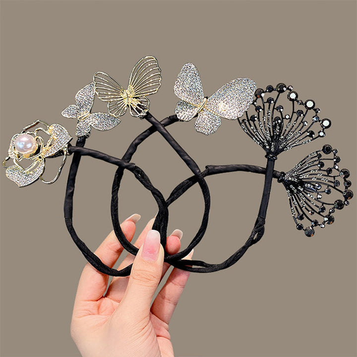 "Elegant, flexibel hårklämma med diamantdetaljer för kvinnor; stilren och halkfri design, perfekt för alla frisyrer."