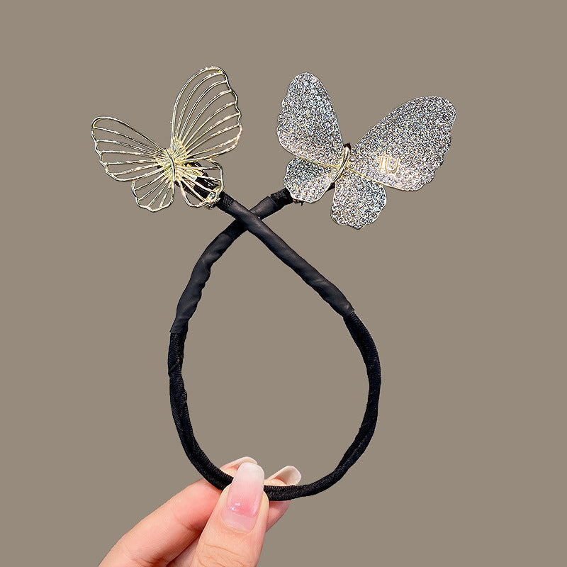 "Elegant, flexibel hårklämma med diamantdetaljer för kvinnor; stilren och halkfri design, perfekt för alla frisyrer."