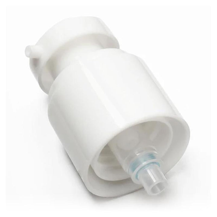 "Elegant genomskinlig pumpflaska för resor, hållbar plast, luftlös design, idealisk för skönhetsprodukter och essenser."