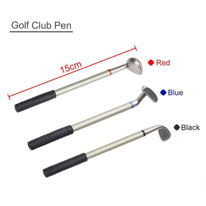 "Elegant golf pennhållare i form av golfväska, i PU och aluminium, flera färger för herr/dam, perfekt för kontor och hem."
