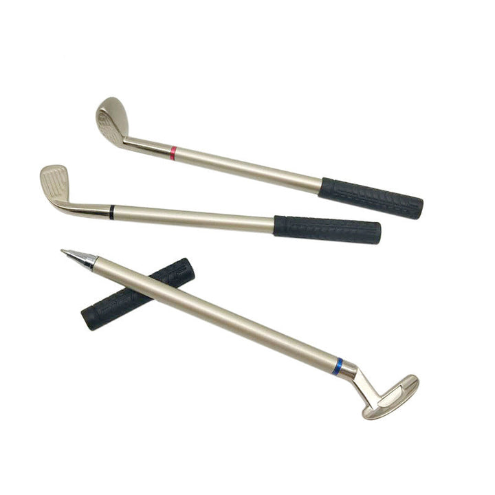 "Elegant golf pennhållare i form av golfväska, i PU och aluminium, flera färger för herr/dam, perfekt för kontor och hem."