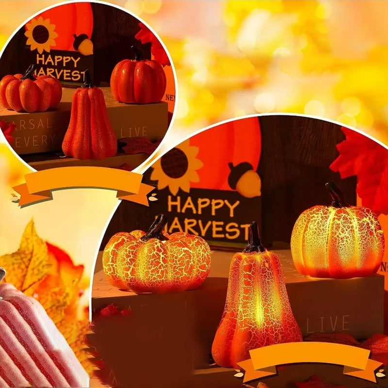 "Elegant Halloween Pumpalykta i resin, batteridriven, med klassiska element för unik spöklik hemmadekor."