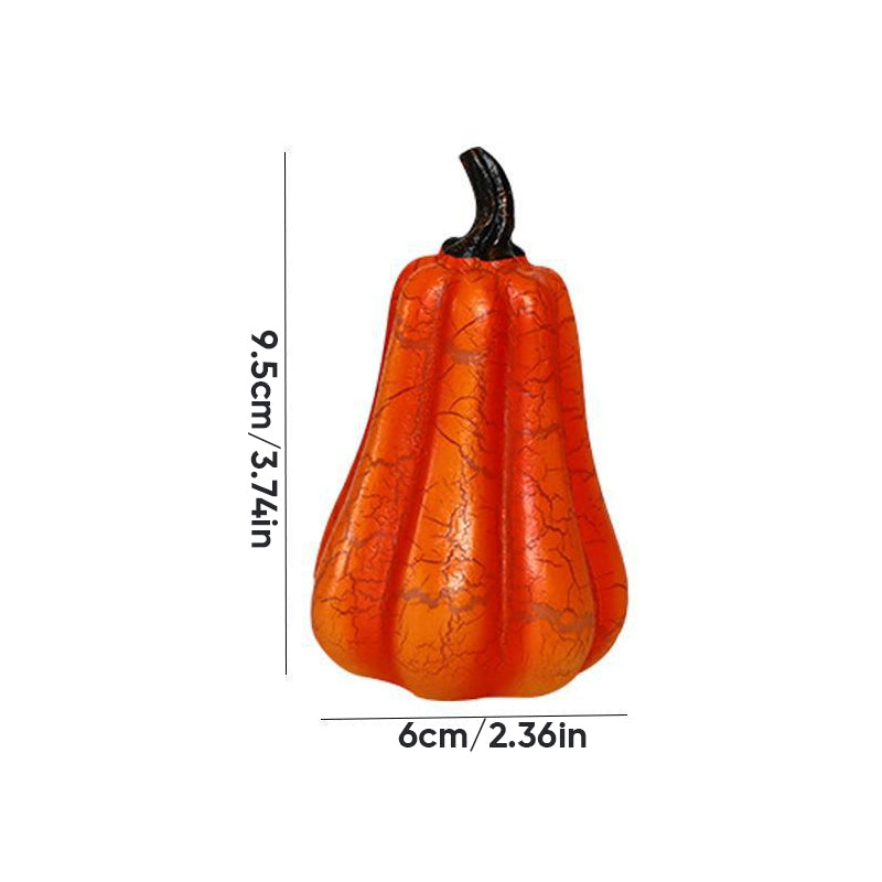 "Elegant Halloween Pumpalykta i resin, batteridriven, med klassiska element för unik spöklik hemmadekor."
