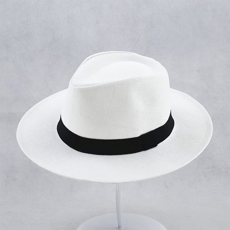 Kvalitetshatt: Handgjord Panama hatt för sommar. En klassisk modeaccessoar med solskydd.