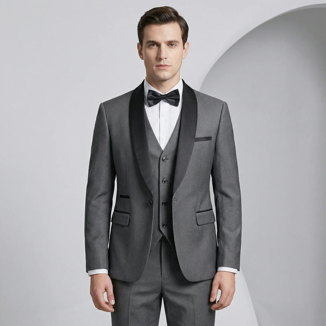 Herrars bekväma slim-fit kostym, tredelat set. Modern passform för en stilig och formell utstrålning.