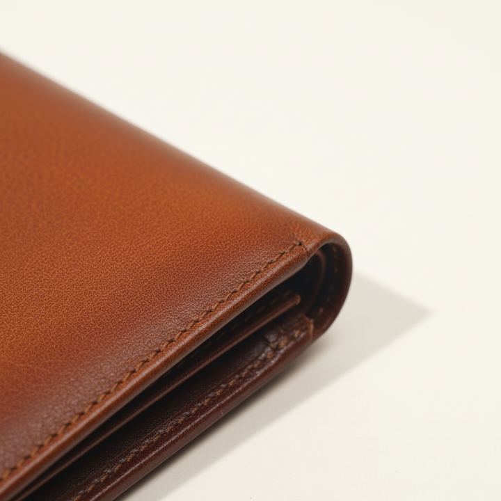 Stilren herrplånbok i äkta läder, en perfekt present. Elegant design med RFID-skydd för den moderna mannen.