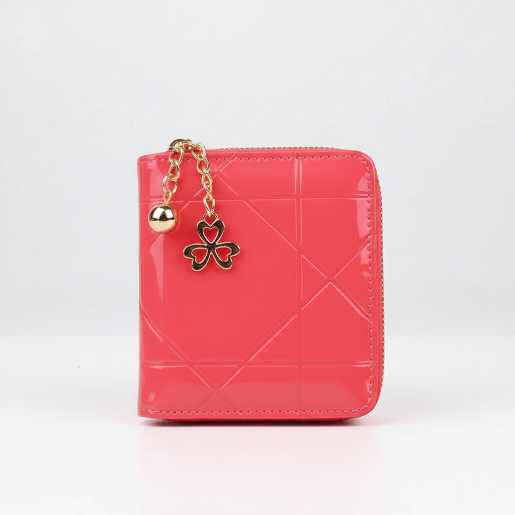 GleamWallet kompakt damplånbok i elegant PU-läder. Perfekt för kort och mynt, en stilren accessoar.