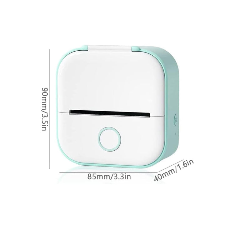 "Elegant, kompakt mini bärbar Bluetooth-skrivare för studenter, vit färg, idealisk för organisering och produktivitet."