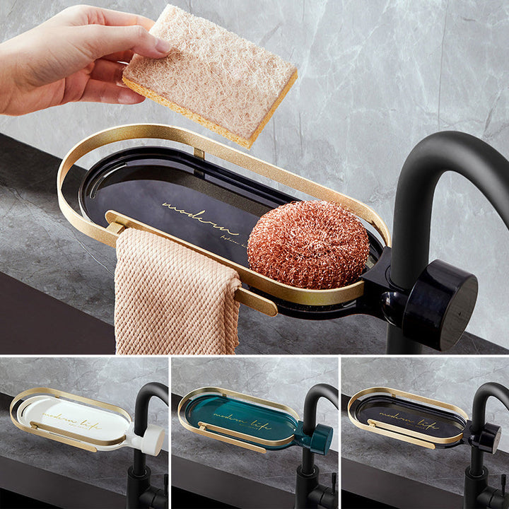 "Elegant kranställ i kolstål och ABS, idealiskt för kök och badrum, med stilren design och multifunktionell ordning."