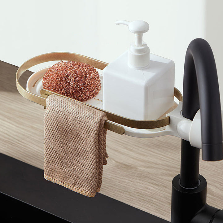 "Elegant kranställ i kolstål och ABS, idealiskt för kök och badrum, med stilren design och multifunktionell ordning."