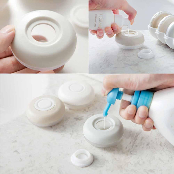 "Elegant läckagesäker reseförpackning, kompakt design, perfekt för handbagage, fyra färger, tillbehör resor."