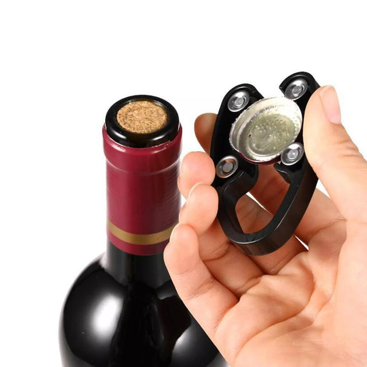 "Elegant lufttryck vinöppnare set med folieskärare, vinhällare och rostfri ståldesign, perfekt för vinälskare."