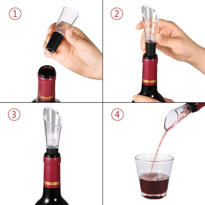 "Elegant lufttryck vinöppnare set med folieskärare, vinhällare och rostfri ståldesign, perfekt för vinälskare."