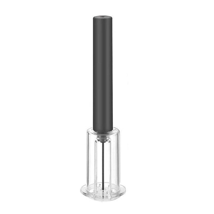 "Elegant lufttryck vinöppnare set med folieskärare, vinhällare och rostfri ståldesign, perfekt för vinälskare."