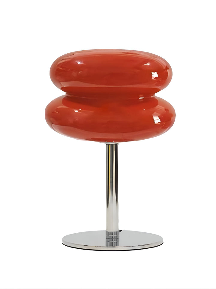 Elegant macaron bordslampa i glas. Idealisk för stämningsfull heminredning och avkopplande belysning.