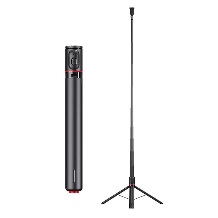 "Elegant magnetiskt Bluetooth selfiestativ, lätt och utdragbar design med fjärrkontroll för flexibel fotografering."