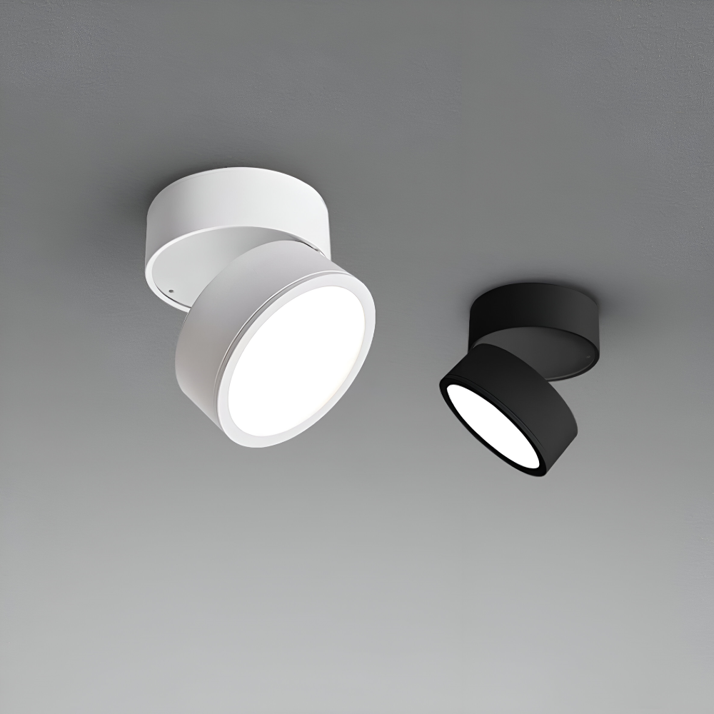 Elegant modern LED taklampa för vardagsrum. Stilig spotlight design, energieffektiv belysning.