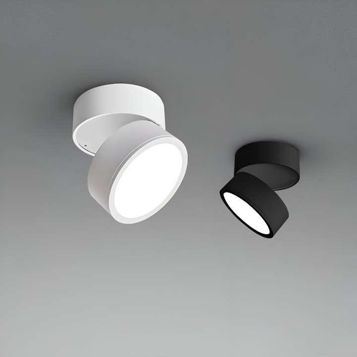 Elegant modern LED taklampa för vardagsrum. Stilig spotlight design, energieffektiv belysning.