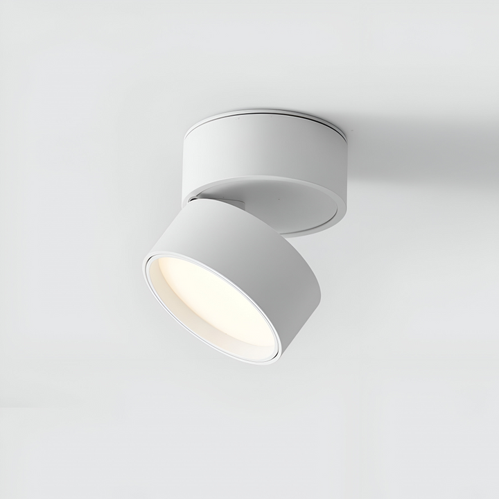 Vardagsrum LED taklampa, justerbar spotlight. Minimalistisk och energieffektiv design.