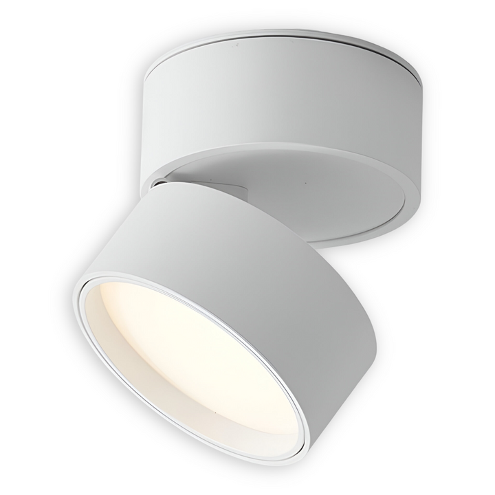 Modern LED taklampa med justerbara spotlights. Elegant design för stilfull belysning.