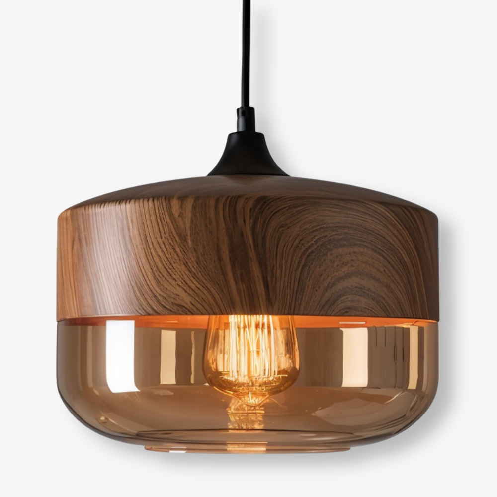 Stilren nordisk retro pendellampa. Modern taklampa med mysig belysning & designfokus.