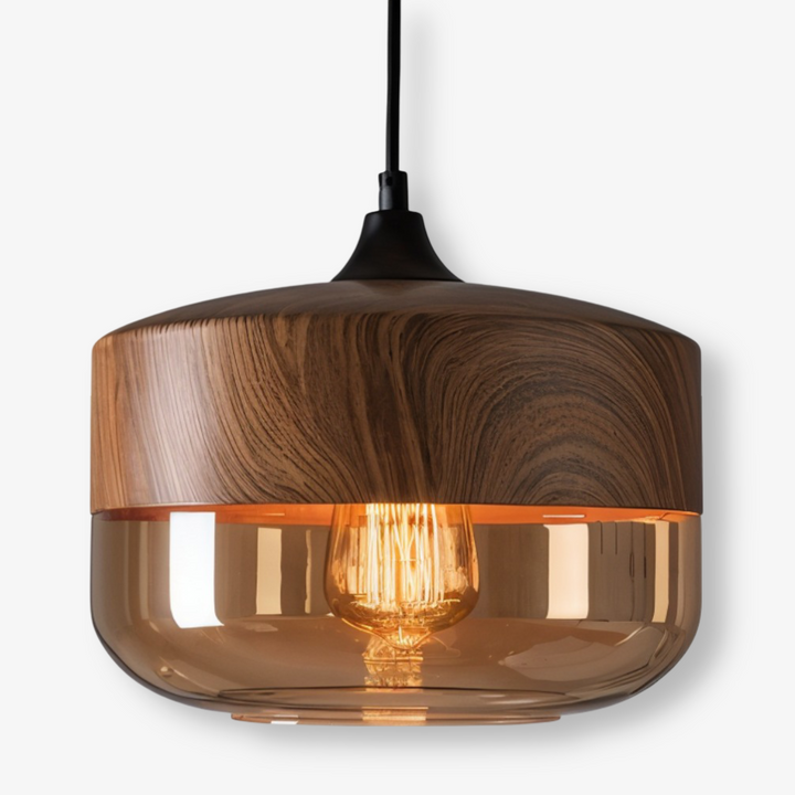Stilren nordisk retro pendellampa. Modern taklampa med mysig belysning & designfokus.