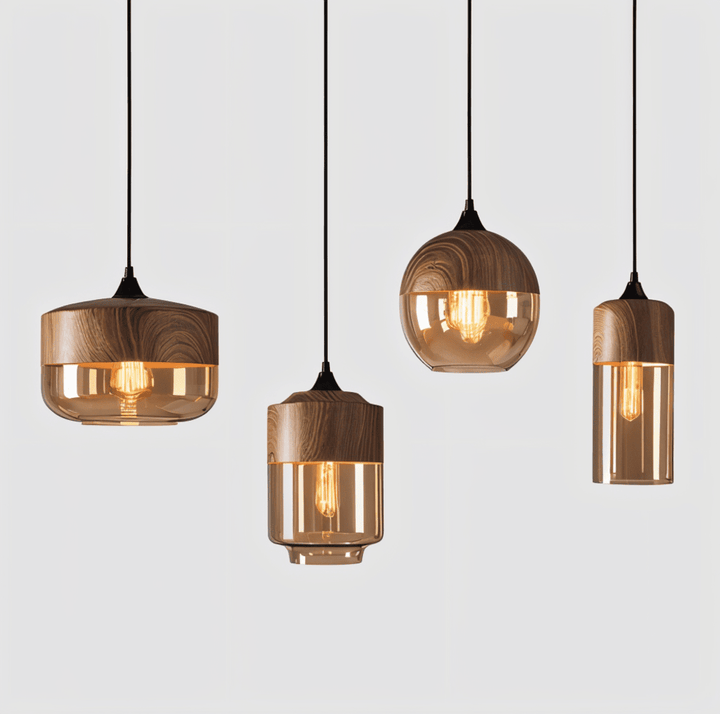 Modern pendellampa med retro känsla. Nordisk design för stilren hemmabelysning.