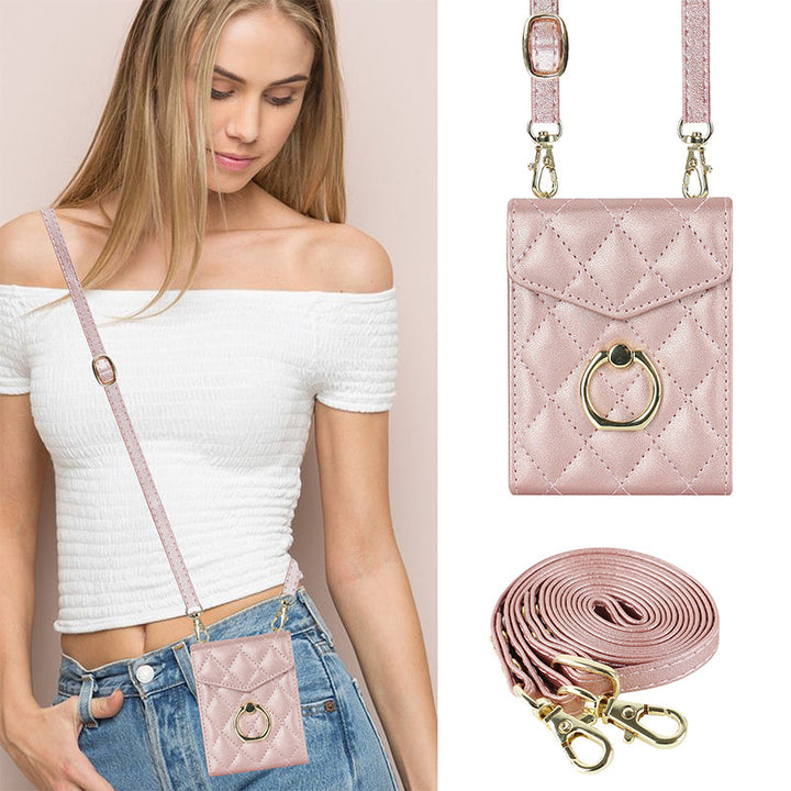 "Elegant plånboksfodral för Samsung Galaxy Z Flip i präglat läder, visar kortplatser och skyddande design."