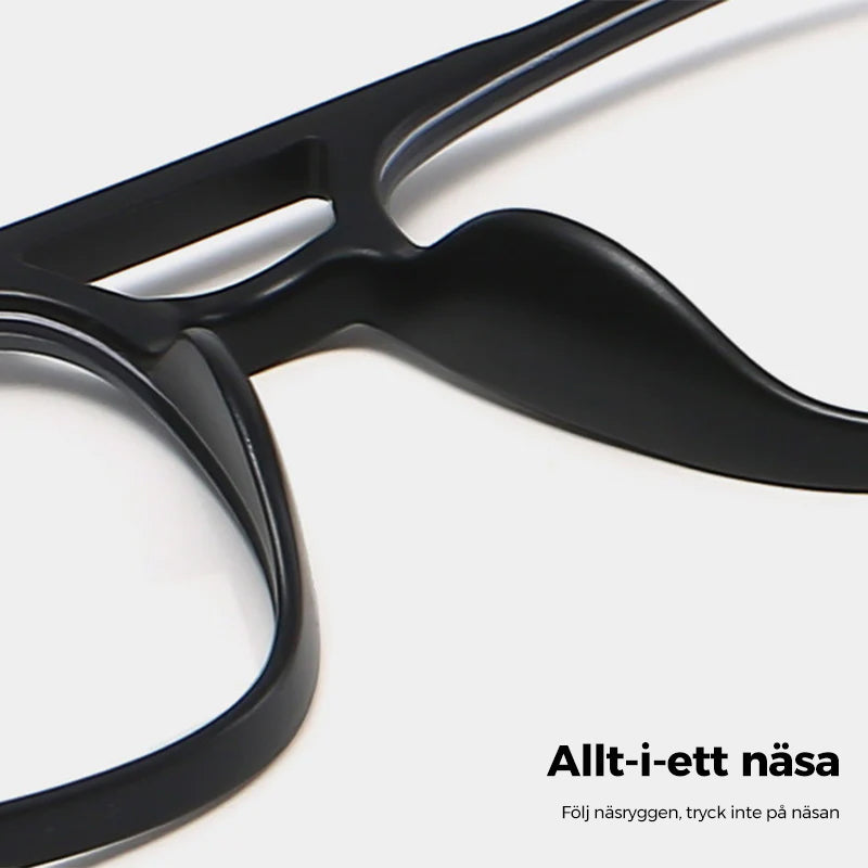 "Elegant polarisator solglasögon för män med svart justerbar ram, grå linser, aluminium-magnesiumlegering."