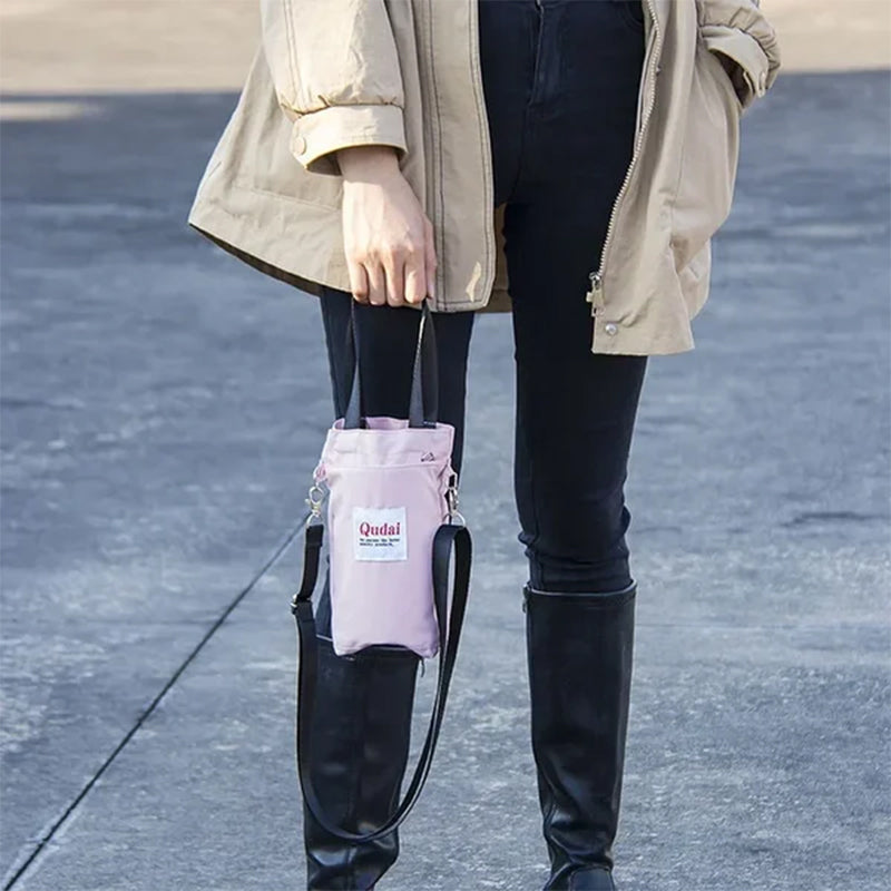 Elegant PU-läder flaskväska för damer, multifunktionell och stilren, perfekt för utomhus och vardagstillbehör.